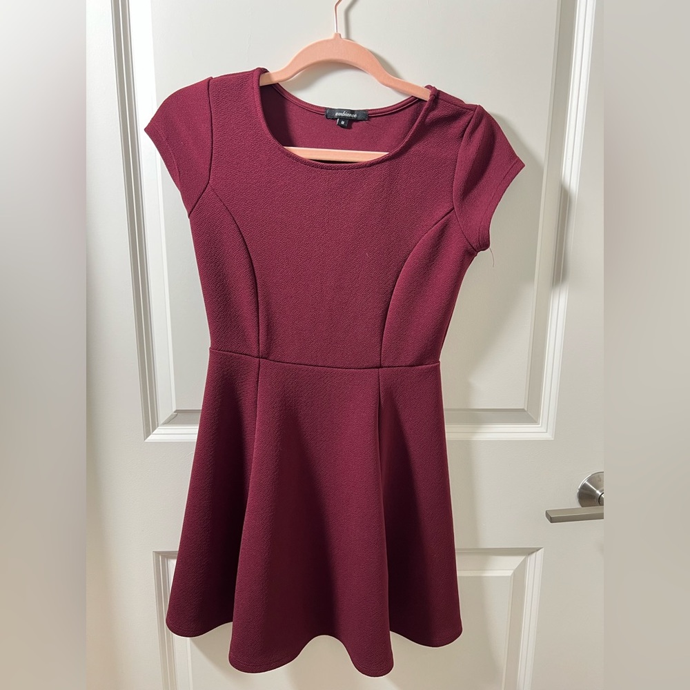 Ambiance Short Burgundy Dress Medium